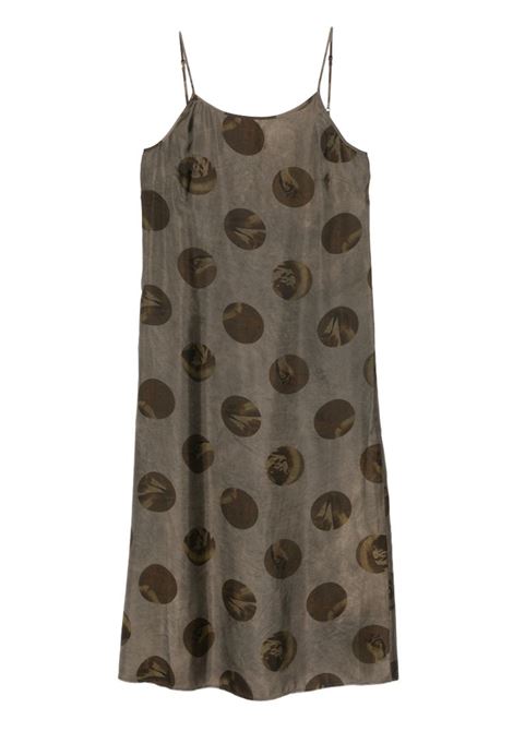 abito lungo anaya donna grigio e marrone UMA WANG | UP5017UW086